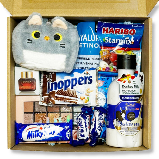 Blaue vergrößerte Box – Geschenk für ein Mädchen